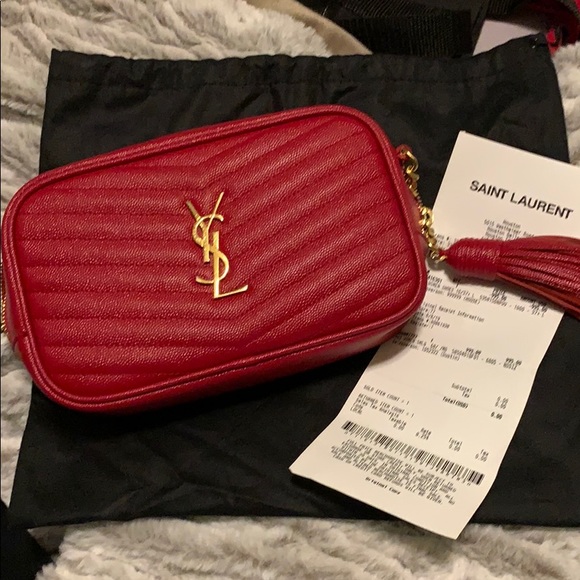 Yves Saint Laurent Handbags - Red ysl Lou camera bag